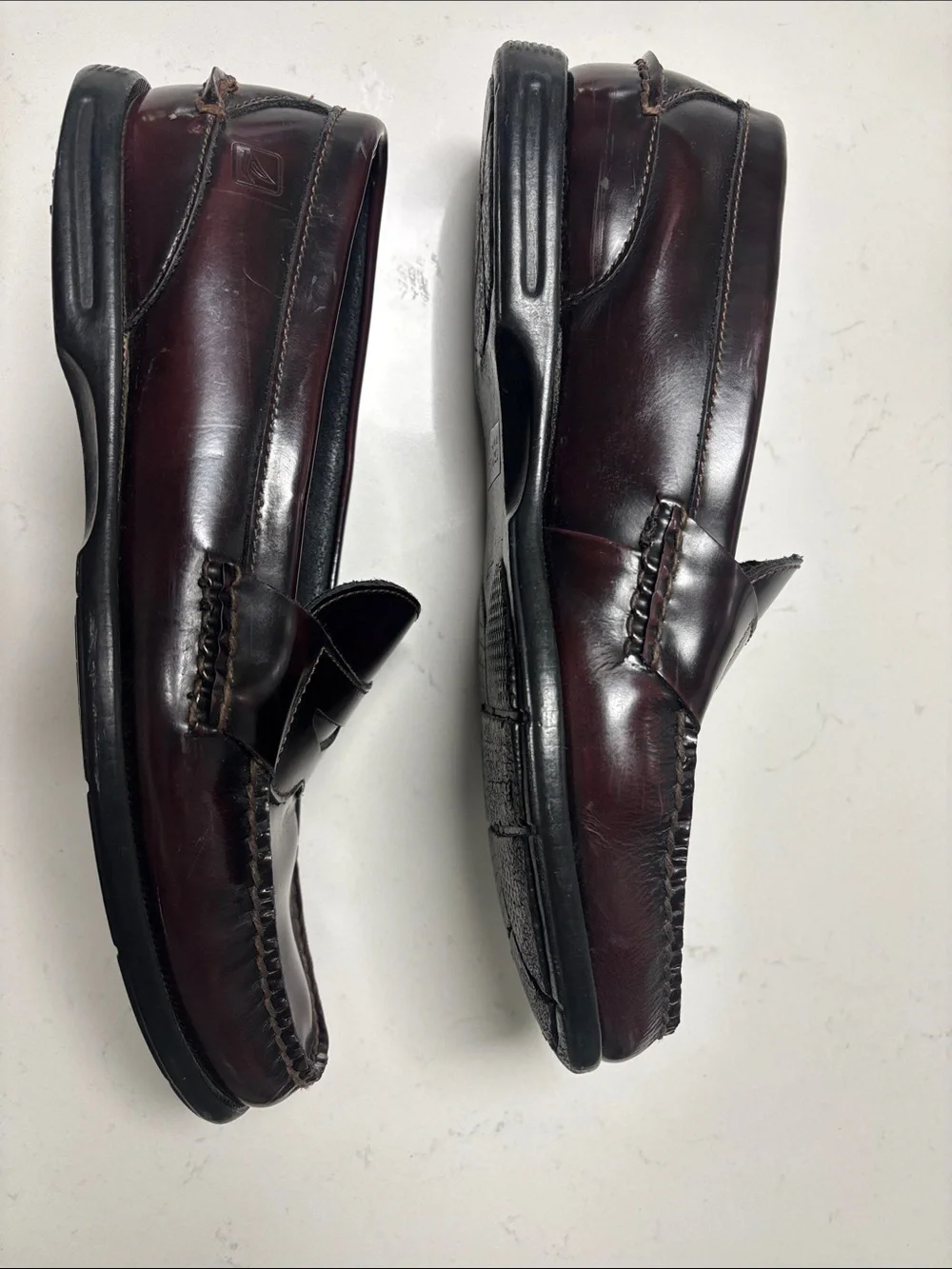 Sperry Men’s Burgundy Leather Penny Loafers